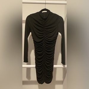 Runched Black Dress